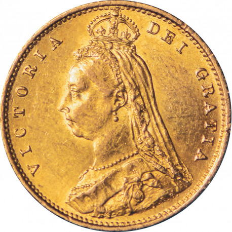 Royaume-Uni Demi Souverain Victoria Buste Du Jubilé 1887