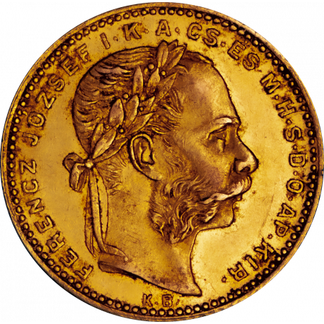 8 forints - 20 francs François-Joseph Ier 1881 n°4