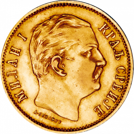 10 dinar Milan 1er 1882