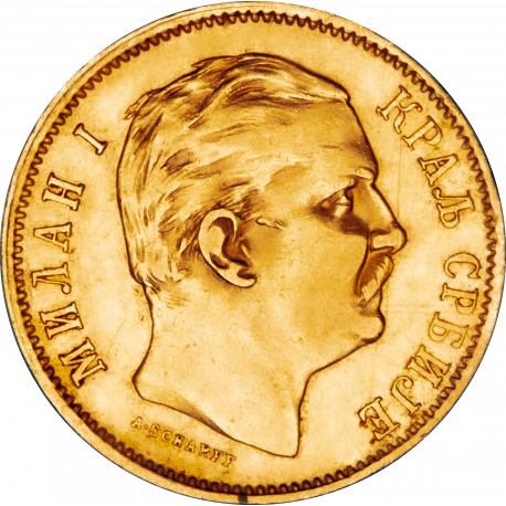 10 dinars Milan 1er 1882 n°2