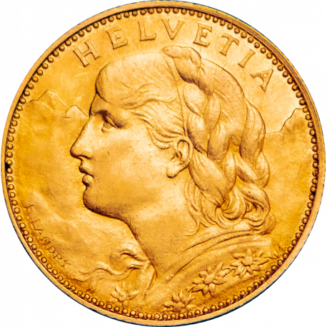 10 Francs Suisse Vreneli 1915