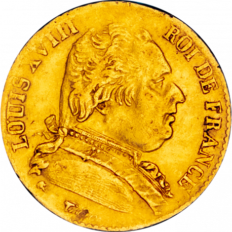 Restauration - 20 francs Louis XVIII 1814 L n°2