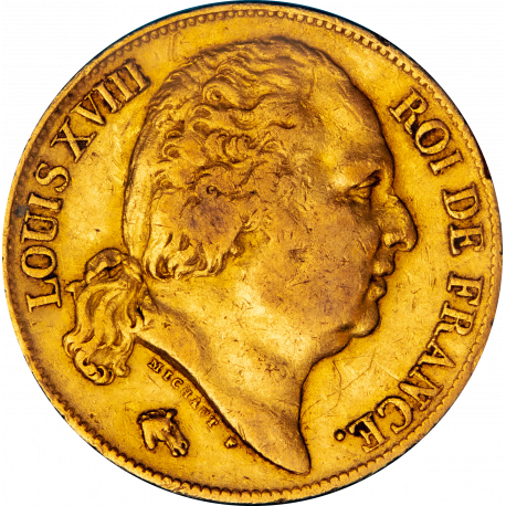 20 Francs Or Louis XVIII 1818 Paris