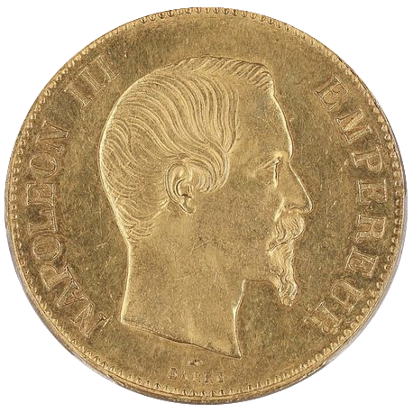 PCGS -  100 Francs Napoléon III, Tête Laurée 1868 Paris