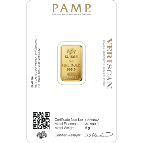 Lingotin 5 g Metalor